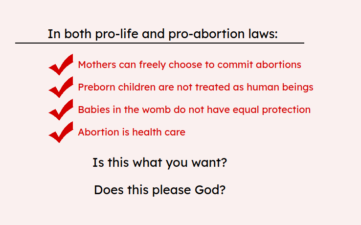 Pro-life and pro-abortion laws are very similar