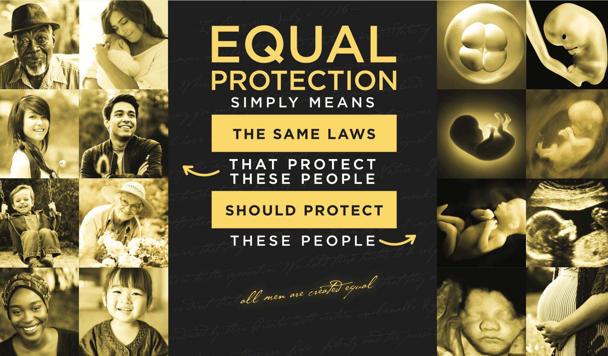 Equal protection simply means the same laws that protect these people should protect these people